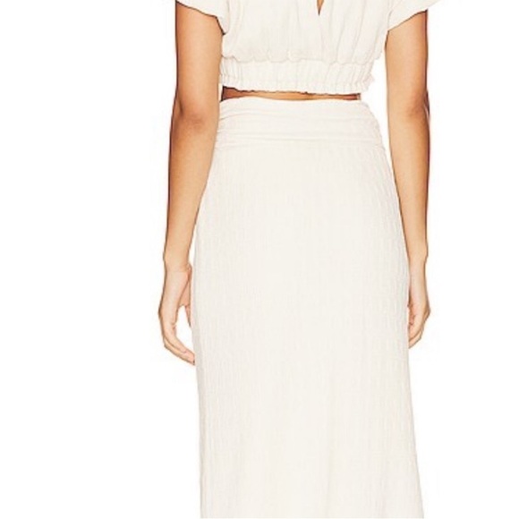 NWT Womens 2 Piece Set Tovah Set in Tofu Free People Size L Large Top And Skirt  - Picture 2 of 4